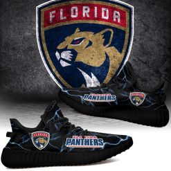 NHL Florida Panthers Lightning Black Yeezy Boost Sneakers V2 - Image 2