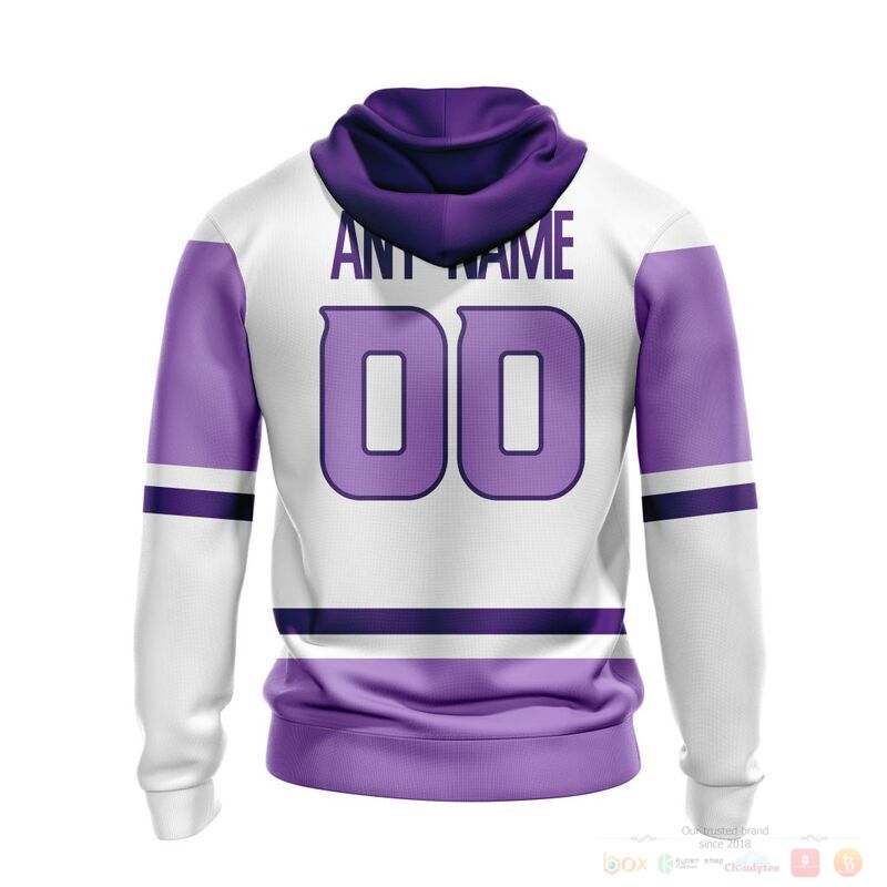 NHL Anaheim Ducks Custom Name Number Hockey Fight Cancer Jersey Zip Up Hoodie NHL Anaheim Ducks Custom Name Number Hockey Fight Cancer Jersey Zip Up Hoodie