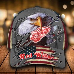 NHL Detroit Red Wings Custom Name Eagle Classic Cap