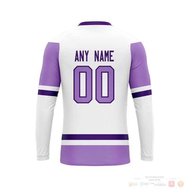 NHL Edmonton Oilers Custom Name Number Hockey Fight Cancer Jersey Sweatshirt NHL Edmonton Oilers Custom Name Number Hockey Fight Cancer Jersey Sweatshirt