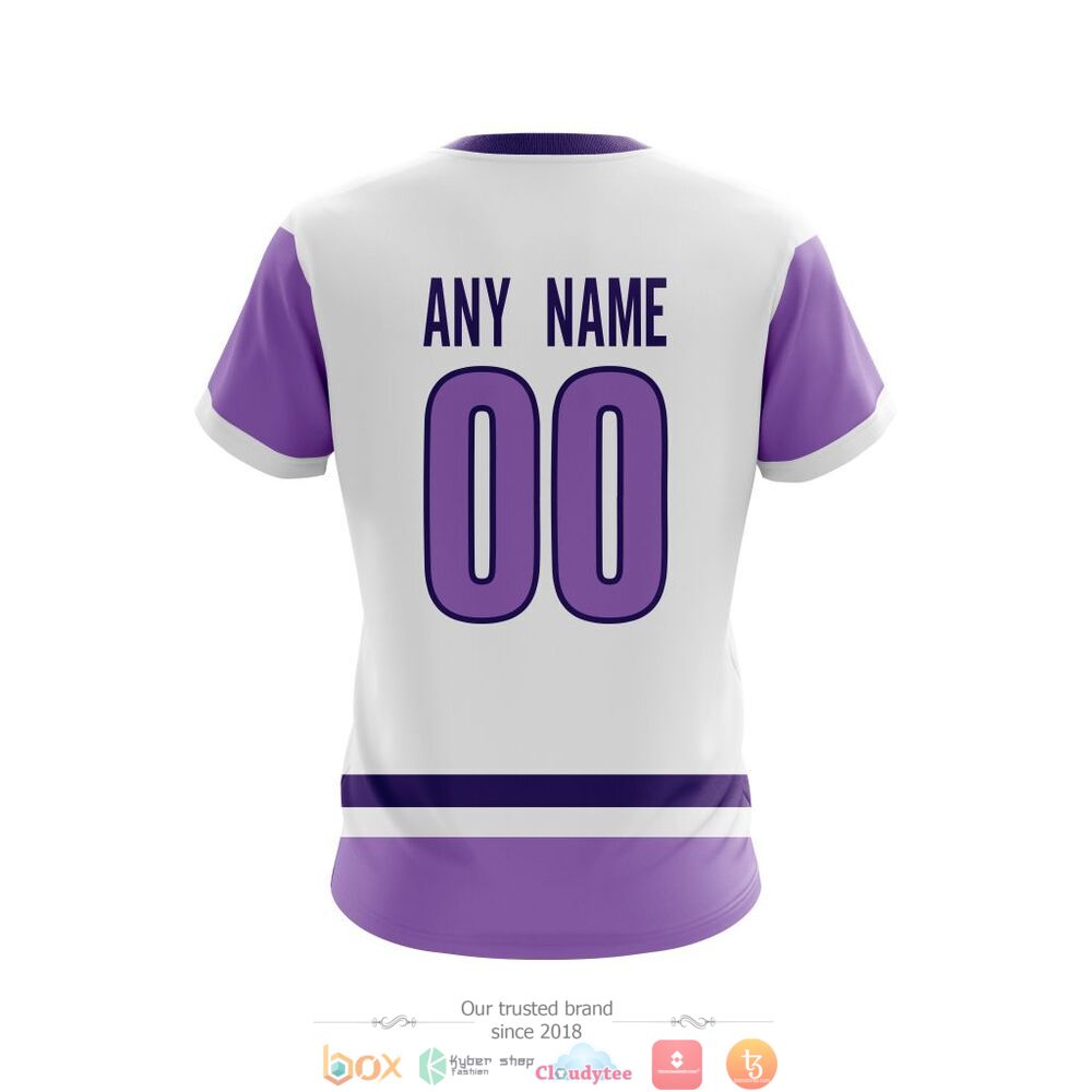 NHL Carolina Hurricanes Custom Name Number Hockey Fight Cancer Jersey T-Shirt