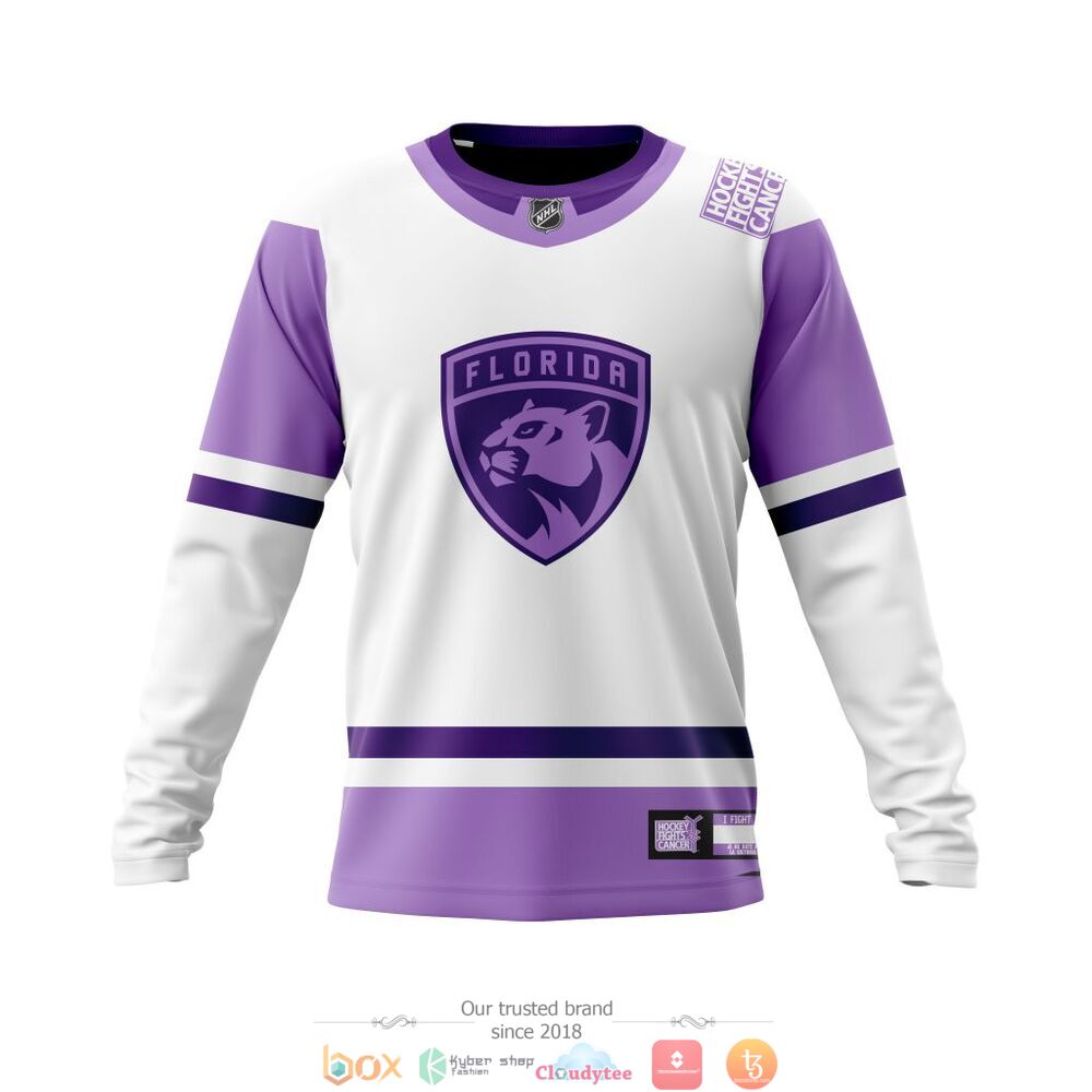 NHL Florida Panthers Custom Name Number Hockey Fight Cancer Jersey Sweatshirt NHL Florida Panthers Custom Name Number Hockey Fight Cancer Jersey Sweatshirt