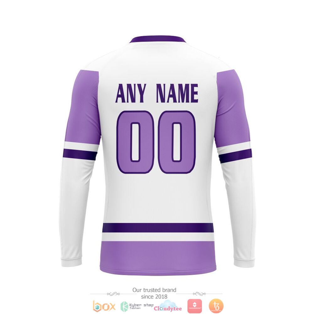 NHL Ottawa Senators Custom Name Number Hockey Fight Cancer Jersey Sweatshirt