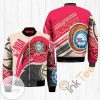 NBA Philadelphia 76ers Red Cream Flying Basketball Bomber Jacket