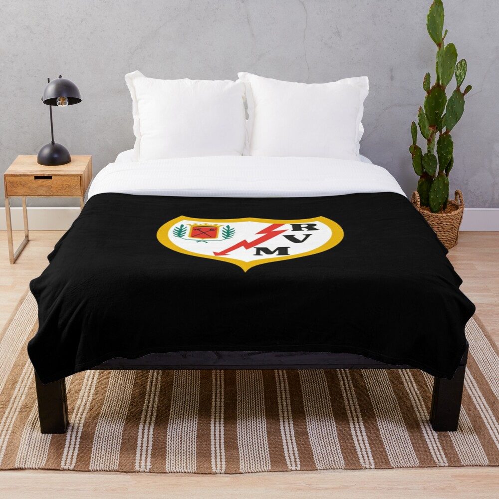 Rayo Vallecano Black Fleece Blanket