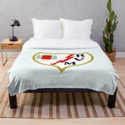 Rayo Vallecano White Fleece Blanket V2