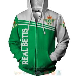 Real Betis Green White Zip Up Hoodie