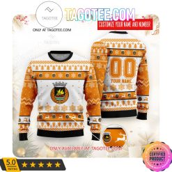 Rio Ave FC Custom Name Number Ugly Christmas Sweater
