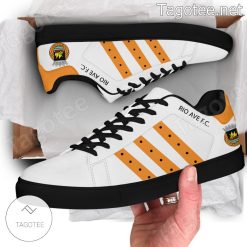 Alternative view of Rio Ave FC White Orange Stripes Stan Smith Shoes
