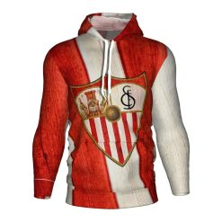 Sevilla FC White Red Pullover Hoodie V2