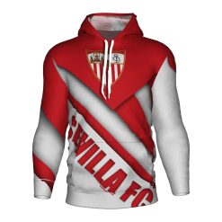 Sevilla FC White Red Pullover Hoodie V5