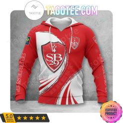 Stade Brestois 29 White Red Pullover Hoodie V2