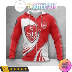 Stade Brestois 29 White Red Zip Up Hoodie V2