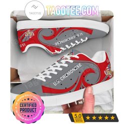 US Cremonese Grey Red Stan Smith Shoes
