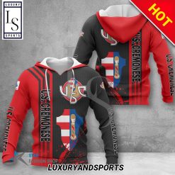 US Cremonese Black Red Pullover Hoodie V1