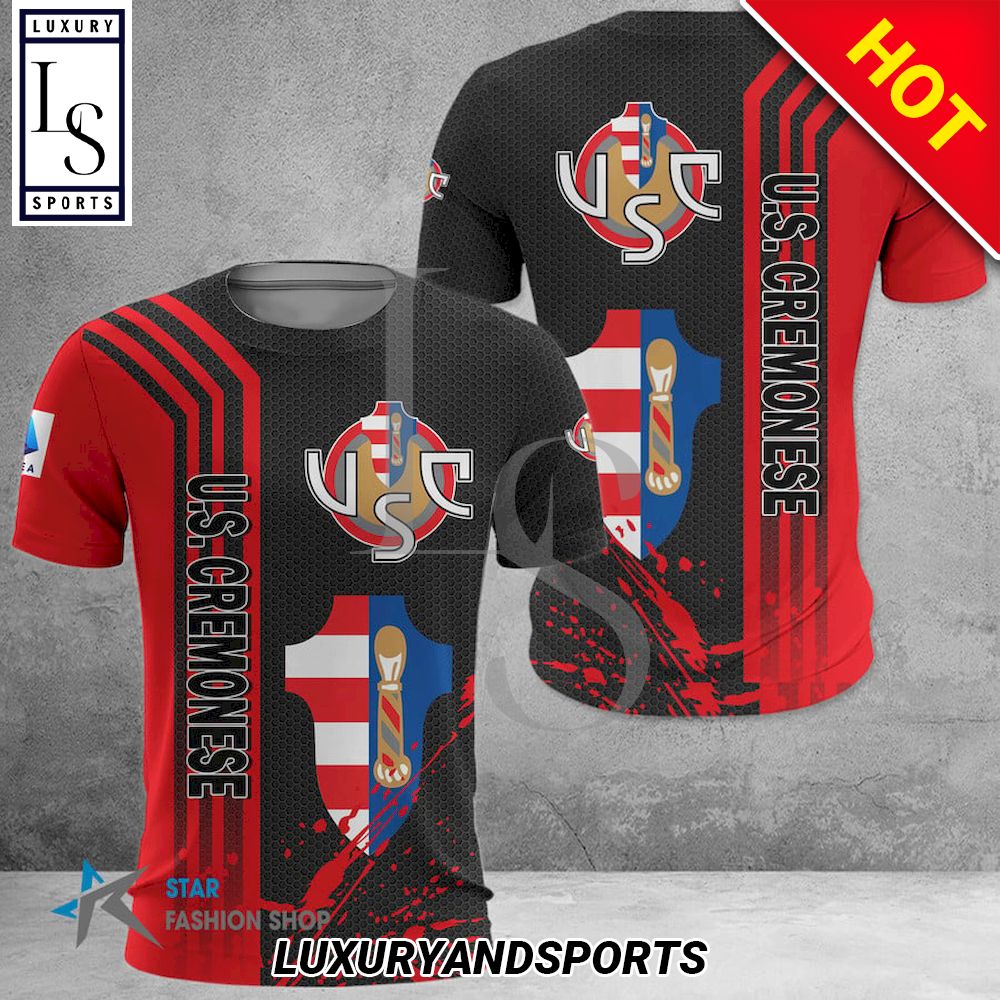 US Cremonese Black Red T-Shirt V1
