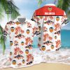 Valencia CF Coconut Tree White Red Hawaiian Shirt