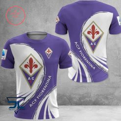 ACF Fiorentina Purple White T-Shirt