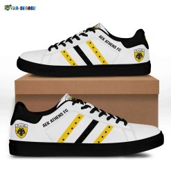 Alternative view of Rio Ave FC White Yellow Black Stripes Stan Smith Shoes