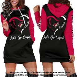 NHL Arizona Coyotes Black Red Women Hoodie Dress
