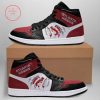 NBA Atlanta Hawks Red Black Scratch Air Jordan 1 High Sneakers