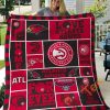 NBA Atlanta Hawks Navy Blue Red Love Forever Quilt Blanket