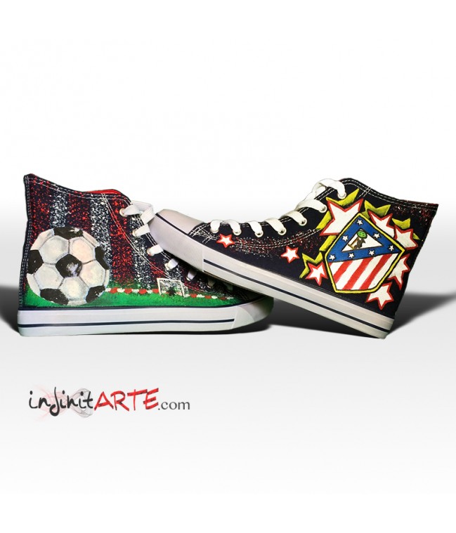 Atletico Madrid Black High Top Shoes