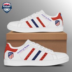 Atletico Madrid Red Navy Stripes Stan Smith Shoes
