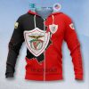 CD Santa Clara Red Black Zip Up Hoodie
