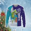 NBA Charlotte Hornets Dark Purple Teal The Grinch Ugly Christmas Sweatshirt