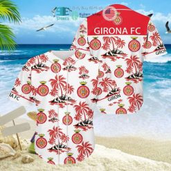 Girona FC Coconut Tree Red White Baseball Jersey