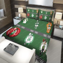 Alternative view of NBA Boston Celtics Green Logo History Bedding Set