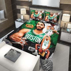 Alternative view of NBA Boston Celtics Jayson Tatum Bedding Set V5