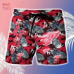 NHL Detroit Red Wings Stress Blessed Obsessed Men Beach Shorts