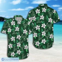 NCAA Virginia Cavaliers White Hibiscus Green Leaves Hawaiian Shirt