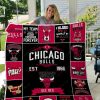 NBA Chicago Bulls Red Black Est 1966 My Team Quilt Blanket