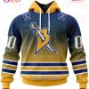 NHL Buffalo Sabres Custom Name Number Special Gradient Retro Jersey Pullover Hoodie