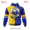 NHL Buffalo Sabres Custom Name Number Gold Blue Grateful Dead Pullover Hoodie