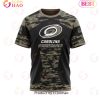NHL Carolina Hurricanes Custom Name Number Black Camo T-Shirt