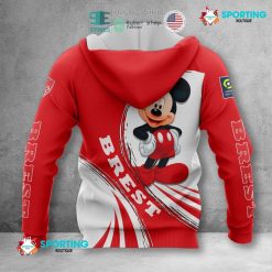 Alternative view of Stade Brestois 29 Custom Name Mickey Zip Up Hoodie
