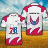NBA Philadelphia 76ers White Red Polo Shirt V2