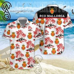 RCD Mallorca Coconut Tree White Black Hawaiian Shirt