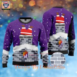 Real Valladolid Santa Claus Custom Name Ugly Christmas Sweater