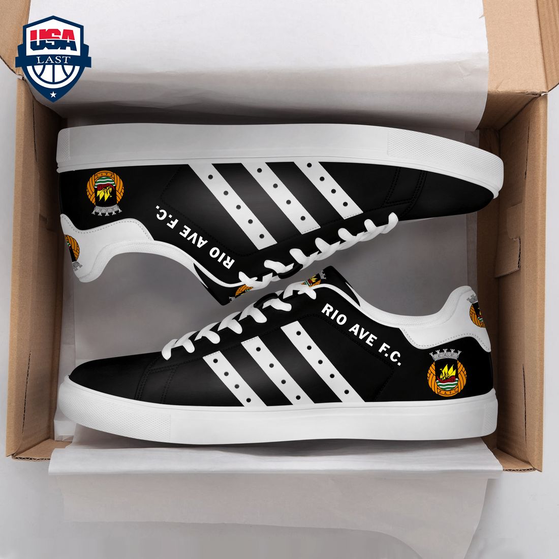 Rio Ave FC White Stripes Stan Smith Shoes