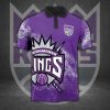 NBA Sacramento Kings Purple Jersey Grunge Polo Shirt
