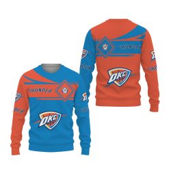 NBA Oklahoma City Thunder Blue Orange Sweatshirt