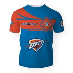 Alternative view of NBA Oklahoma City Thunder Blue Orange T-Shirt