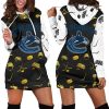 NHL Vancouver Canucks Black White Women Hoodie Dress