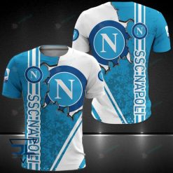 SSC Napoli White Blue Scratch T-Shirt