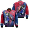NBA Detroit Pistons Red Blue Mascot 2023 Bomber Jacket